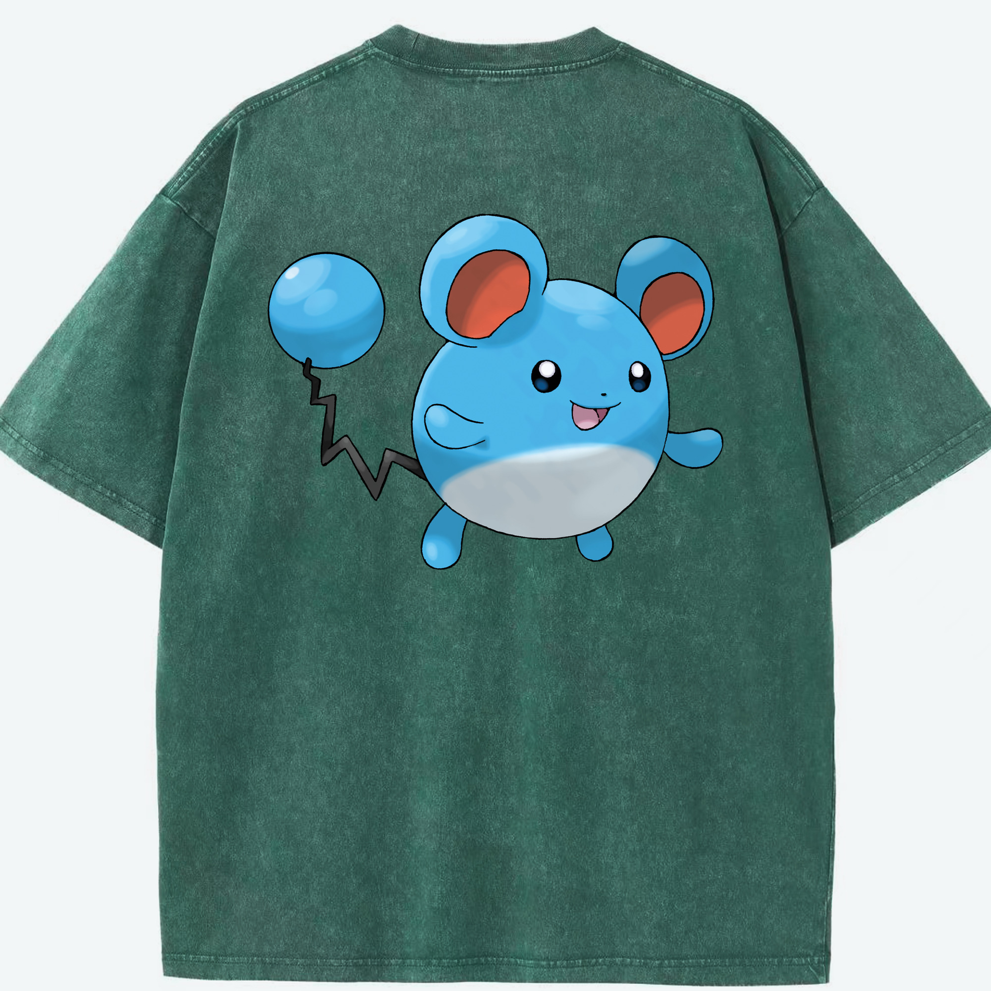 （画像用） ポケットモンスター Pokémon 綿100% ヴィンテージ風 半袖Tシャツ（背面プリント）